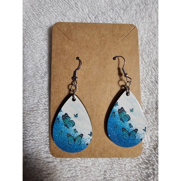 Jewelry - Butterfly Dangle Earrings Teardrop Lightweight Fashion Jewelry